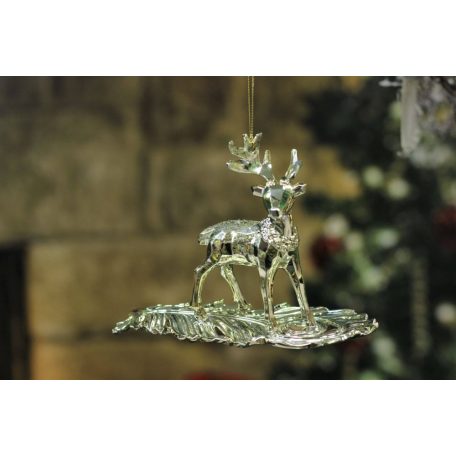 LUX arany függő szarvas karácsonyi díszek - 18 cm - 2 db-os szett