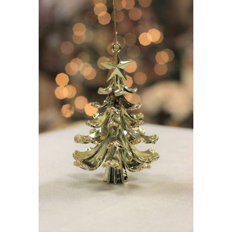 LUX arany függő dísz karácsonyfa - 12 cm  