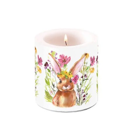 Ambiente átvilágítós gyertya - Girl bunny - 8x7,5 cm 