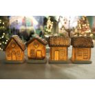 Világító mézeskalács falu házikókkal - 8 db -os szett