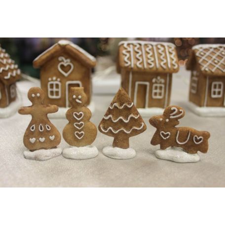 Világító mézeskalács falu házikókkal - 8 db -os szett