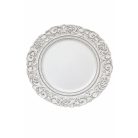 Fehér és ezüst dekor tálca - 35 cm   