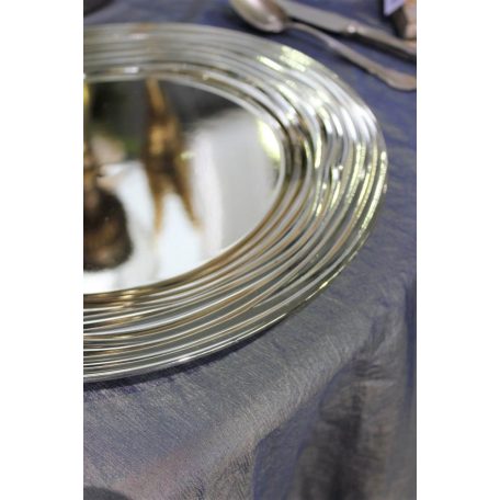 Arany fényes Moderno dekor tálca - 33 cm