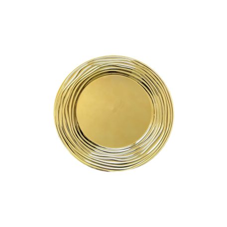 Arany fényes Moderno dekor tálca - 33 cm