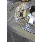 Ezüst fényes Moderno dekor tálca - 33 cm