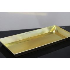 Arany szögletes műanyag tálca - 49 cm   