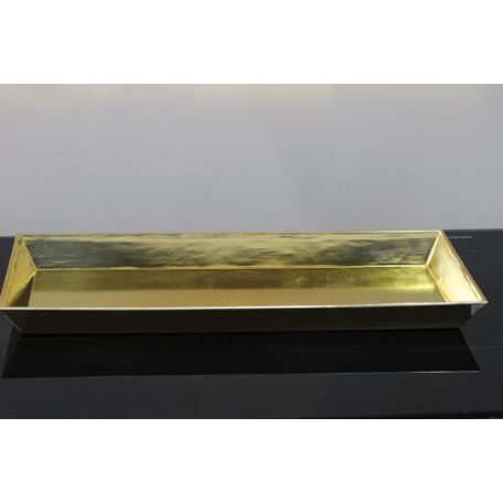 Arany szögletes műanyag tálca - 49 cm   