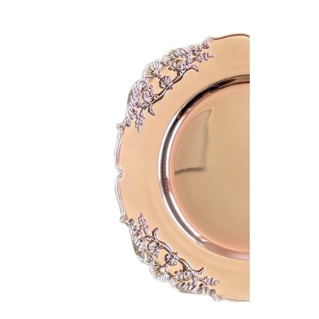 Rózsaszín fényes dekor tálca - 35 cm