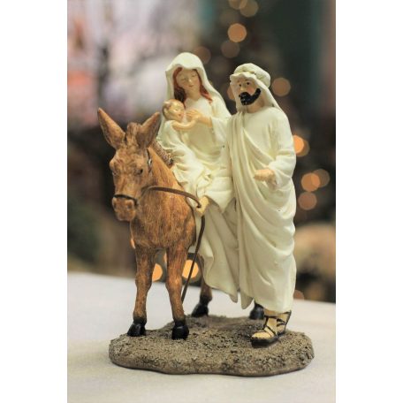 Fehér-barna karácsonyi dekoráció Szent család - 20cm   