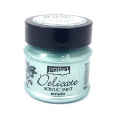Pentart, Delicate metál akrilfesték - Zöldezüst - 50 ml