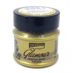 Pentart, Glamour metál akrilfesték - Antikarany - 50 ml