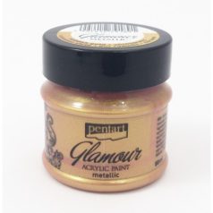 Pentart, Glamour metál akrilfesték - Vörösarany - 50 ml