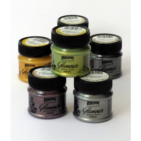 Pentart, Glamour metál akrilfesték - Vörösarany - 50 ml