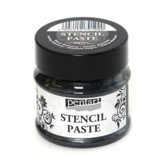 Pentart stencil paszta - Metál - Fekete gyémánt - 50 ml