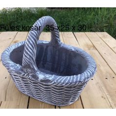 Kosár kaspó beton - 35x25x30 cm