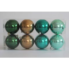Karácsonyi gömbök MIX - 8 cm - 8 db/csomag
