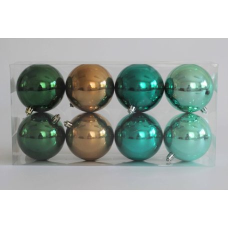 Karácsonyi gömbök MIX - 8 cm - 8 db/csomag