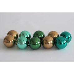  Karácsonyi gömbök MIX - 5 cm - 10 db/csomag