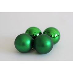 Zöld mű karácsonyi gömbök -10 cm - 4 db /csomag
