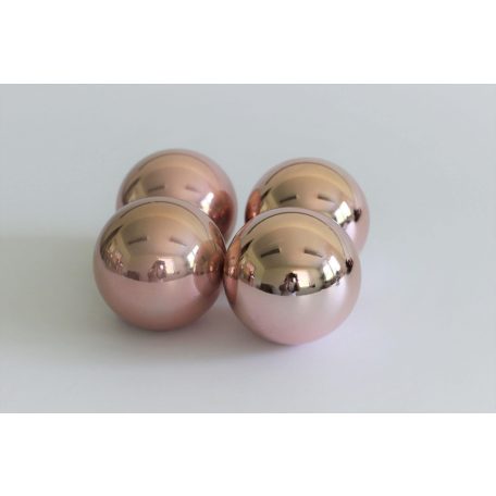 Rózsaszín mű karácsonyi gömbök - 10 cm - 4 db/csomag