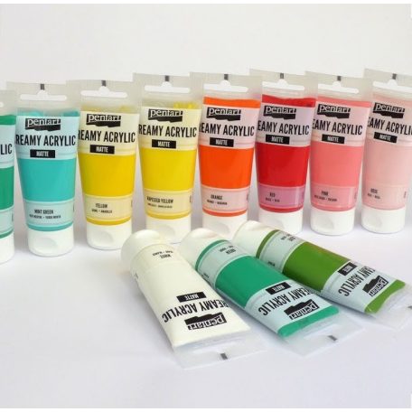 Pentart, krémes akrilfesték, matt, narancs - 60 ml
