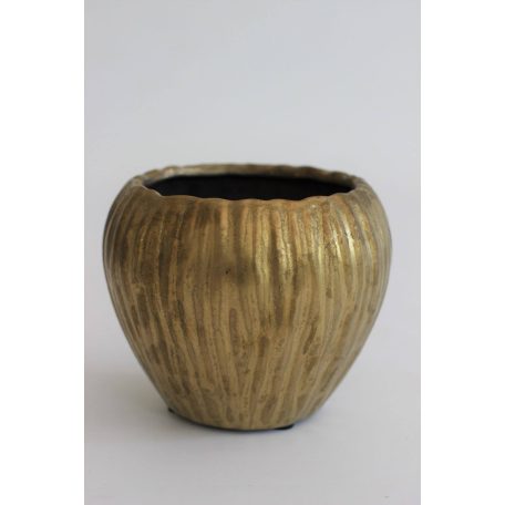 Arany színű kerámia virágcserép - 13 cm, 18 cm, 23 cm