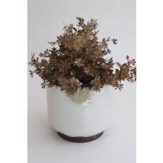  Krém gyöngyház színű kerámia virágcserép - 18 cm, 24 cm