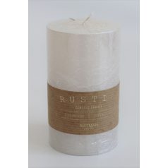 Rustic metál illatgyertya - Gyöngyfehér - 11cm