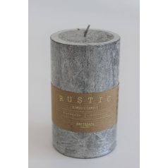 Rustic metál illatgyertya - Ezüst - 11cm 
