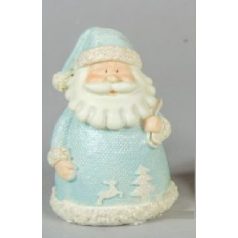   Karácsonyi Mikulás, hóember és rénszarvas figura, 3 féle kék - 11cm