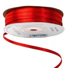 Szatén szalag  - Piros - 3mm x 91.44 méter