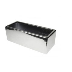 Kerámia kaspó Moon - Ezüst - 25x13x13 cm