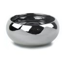 Kerámia kaspó - Moon króm - 14x6 cm, 19x8 cm, 24x10 cm - Raktáron