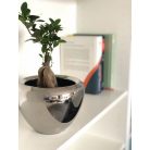 Kerámia kaspó - Moon - Ezüst - 16x12 cm, 20x14 cm