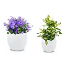 Kerámia kaspó - Piano - Fehér - 16x15 cm