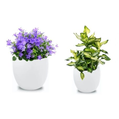 Kerámia kaspó - Piano - Fehér - 16x15 cm