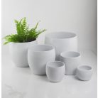 Kerámia kaspó - Piano - Fehér - 16x15 cm