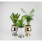 Kerámia kaspó - Moon - Ezüst - 15x21cm