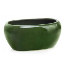  Kerámia kaspó - Zöld - 27x17x13 cm - Raktáron