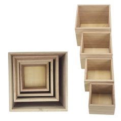 Natúr kocka - 9cm, 11 cm, 13 cm 16 cm - 4db-os szett