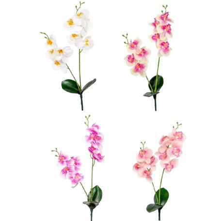 Orchidea ág - 2 virágos gumi - 45 cm