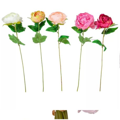 Peonia virág szálas - 5 szín - 55 cm