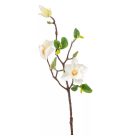 Magnólia ág gumi - 3 virágos - Krém - 48 cm