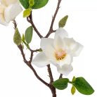 Magnólia ág gumi - 3 virágos - Krém - 48 cm