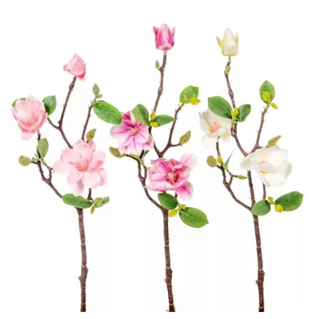 Magnólia ág gumi - 3 virágos - 48 cm