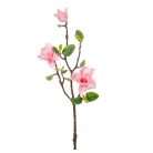 Magnólia ág gumi - 3 virágos - Pink - 48 cm