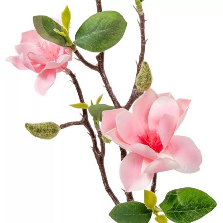 Magnólia ág gumi - 3 virágos - Pink - 48 cm