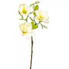Magnólia ág gumi - 3 virágos - Fehér-sárga - 55 cm