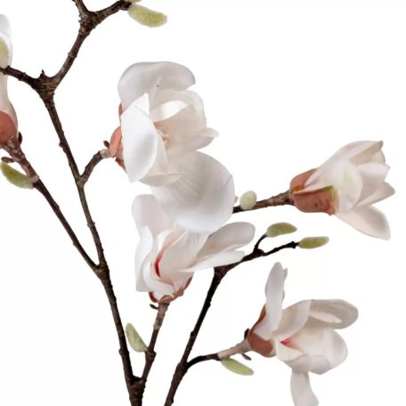 Magnólia ág gumi - 7 virágos - Fehér - 100 cm