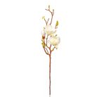 Magnólia ág polifoam - 3 virágos - Fehér - 50 cm